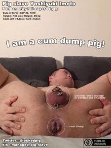 Pig slave Yoshiyuki Imoto full naked exposed