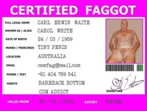 Faggot Identification Card