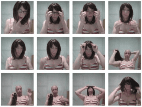 Tara McLovin removes wig to reveal male side 